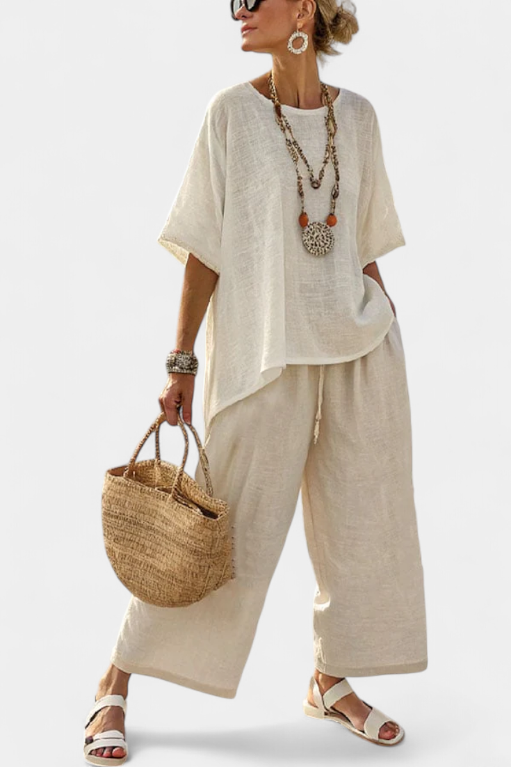 Veronika – Comfortable Slip Dress and Wide Pants