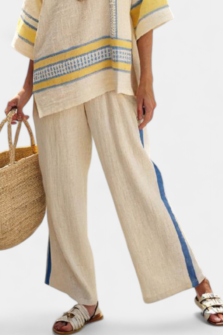Lea - Yellow Linen Pants
