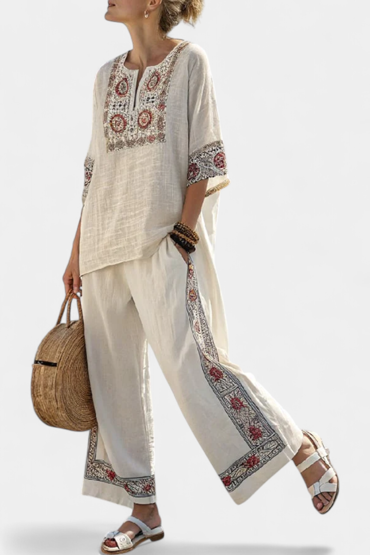Vendula – Traditional Embroidered Shirt and Loose Pants