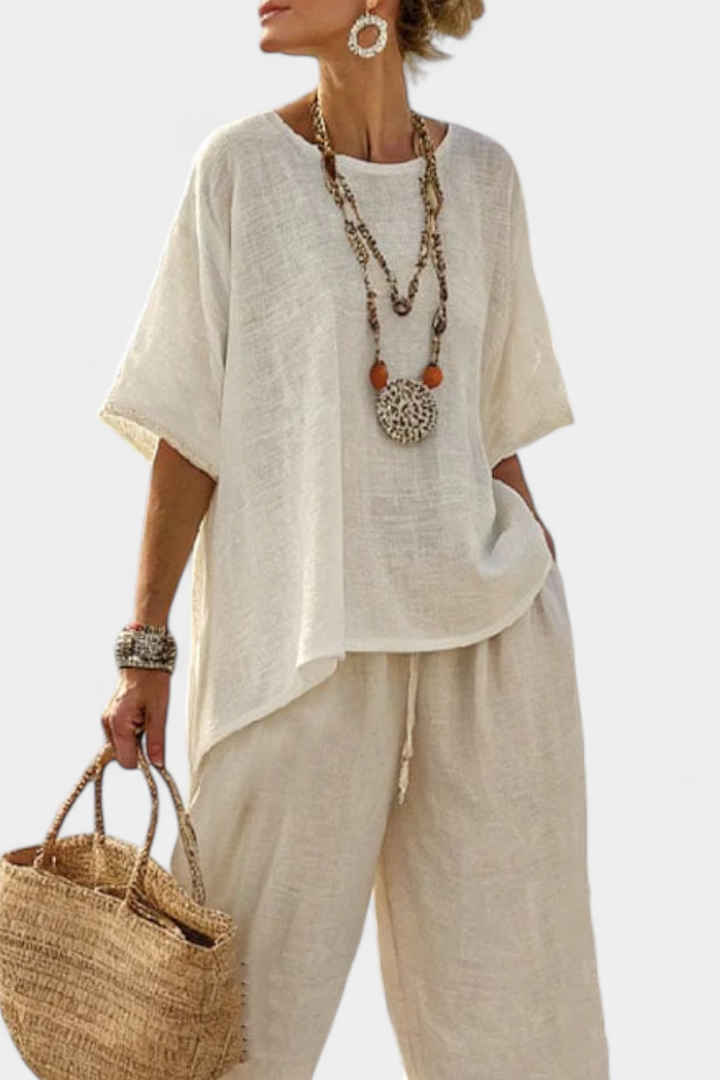 Veronika – Comfortable Slip Dress and Wide Pants