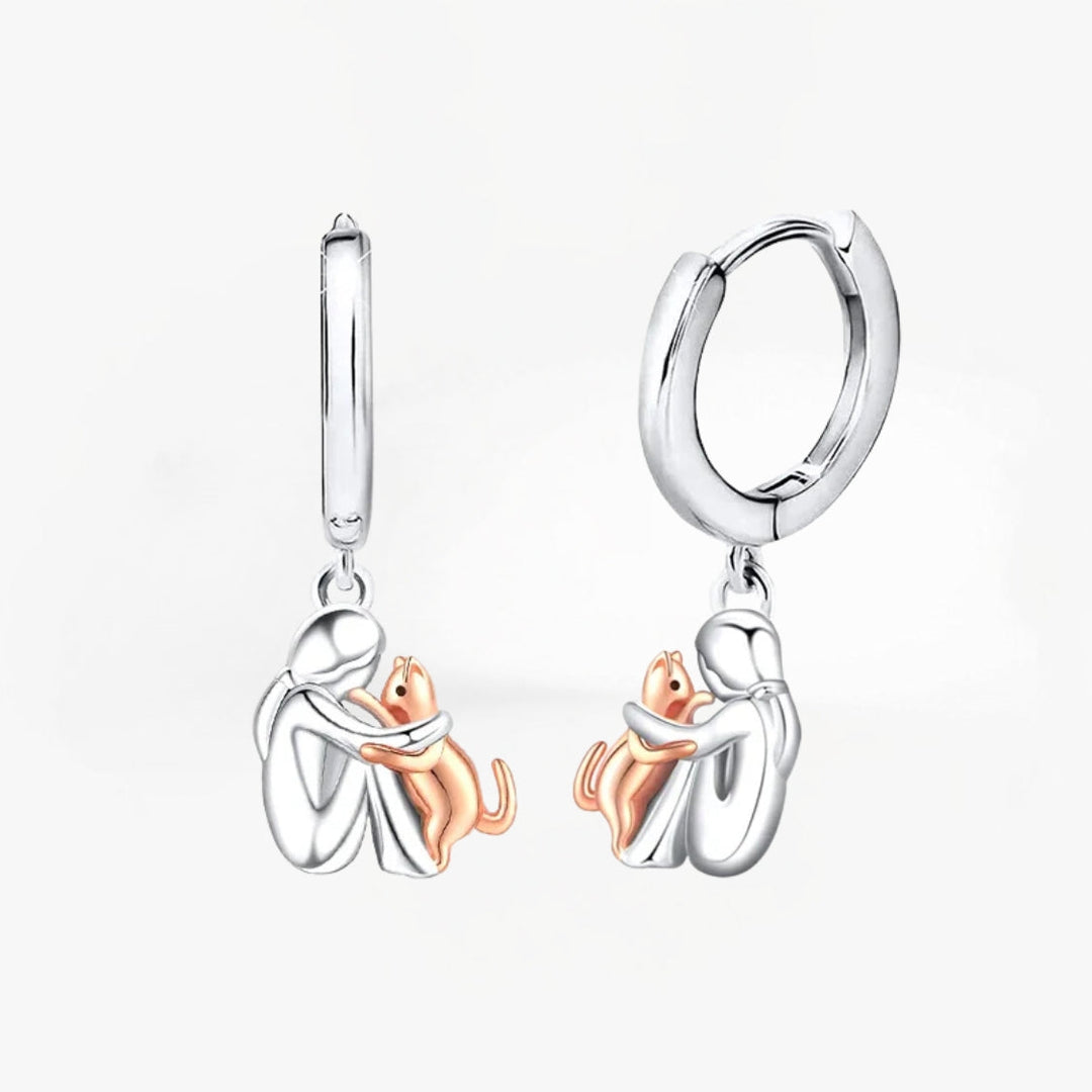 Lily™ - Cat Icon Earrings (Round Clasp)